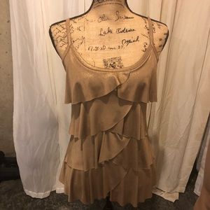 A gold layered blouse- NWOT